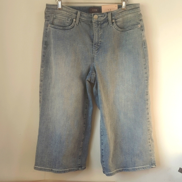 NYDJ Wide Leg Pedal Pusher Jeans .. Size 10 - Picture 2 of 11